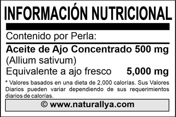 Aceite De Ajo Ultra Concentrado Naturallya Store 490