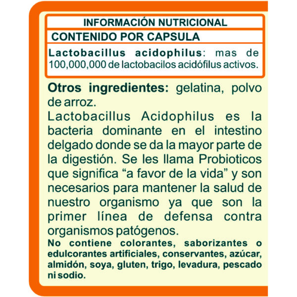 Probioticos acidophilus Naturallya