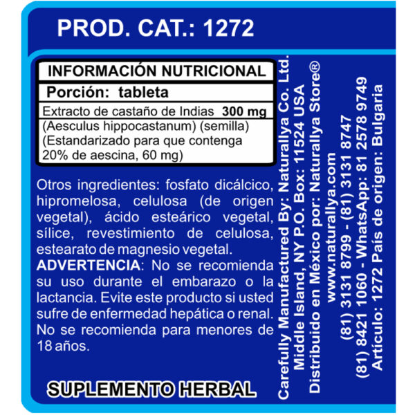 Castaño de Indias 300mg Naturallya®