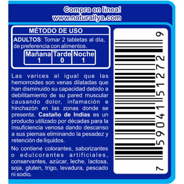 Castaño de Indias 300mg Naturallya®