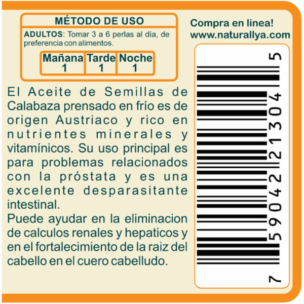 Aceite de Semillas de Calabaza Naturallya®