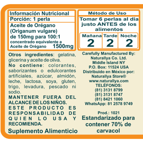 Aceite de Oregano Silvestre Naturallya®