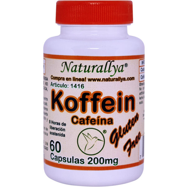 Cafeína koffein 200mg Naturallya®