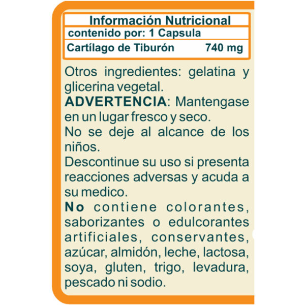 Cartílago de Tiburón 740mg Naturallya®