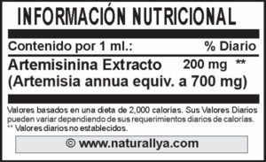 Artemisinina Artemisa annua 30ml Naturallya®