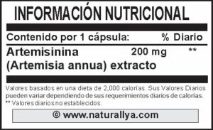 Artemisinina Artemisa annua 200 mg Naturallya® 