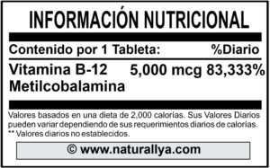 Vitamina B12 Metilcobalamina Naturallya