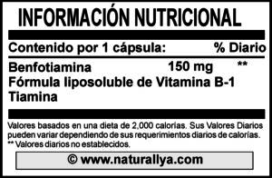 Benfotiamina 150mg Naturallya®
