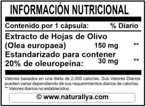 Extracto de Hojas de Olivo Naturallya®